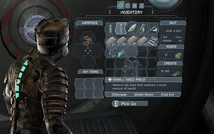 ds menu Electronic Arts Dead Space Review!  Stomp them hoes!