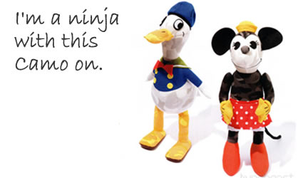 minnie-daolnald minnie daolnald A Bathing Ape (BAPE) x Disney: Minnie & Donald Plush Dolls; Mmm... more plush.