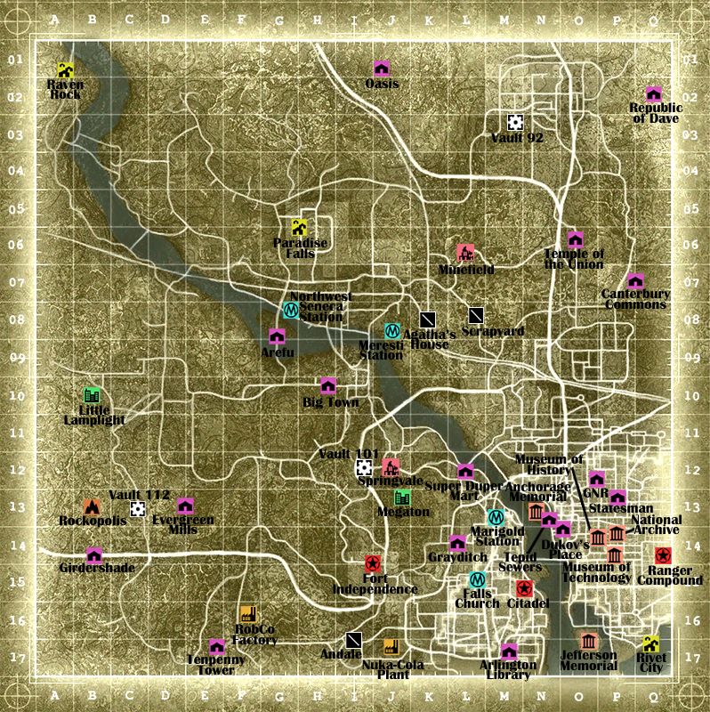 Fallout 3 Map Locations