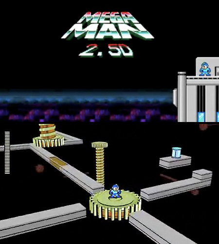 Megaman 8 Bit. 8-bit Mega Man 2.5D Almost 3D.