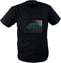 space invador shirt Space Invador Electric Light Up Shirt. Way Play A Game When You Can Watch A Shirt?