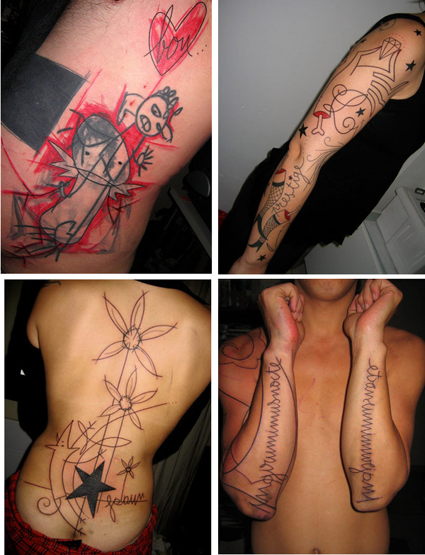  Travaille Has Crayon & Childish Like Designs for Tattoo Thats FRESH as