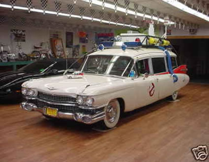Seems like the Ghostbuster's 1959 Cadillac MillerMeteor ambulance limo is