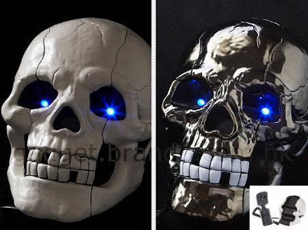 skull phone Skull Phone That Stares W/ Blue Flaming Eyes. A Bargain At Only $25.