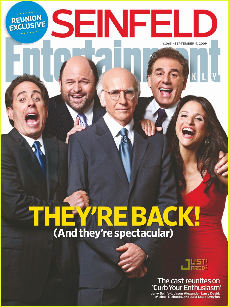 Seinfeld Cast Reunites On Entertainment Weekly Jerrygeorge Elaine And Kramer Are Back In 3992