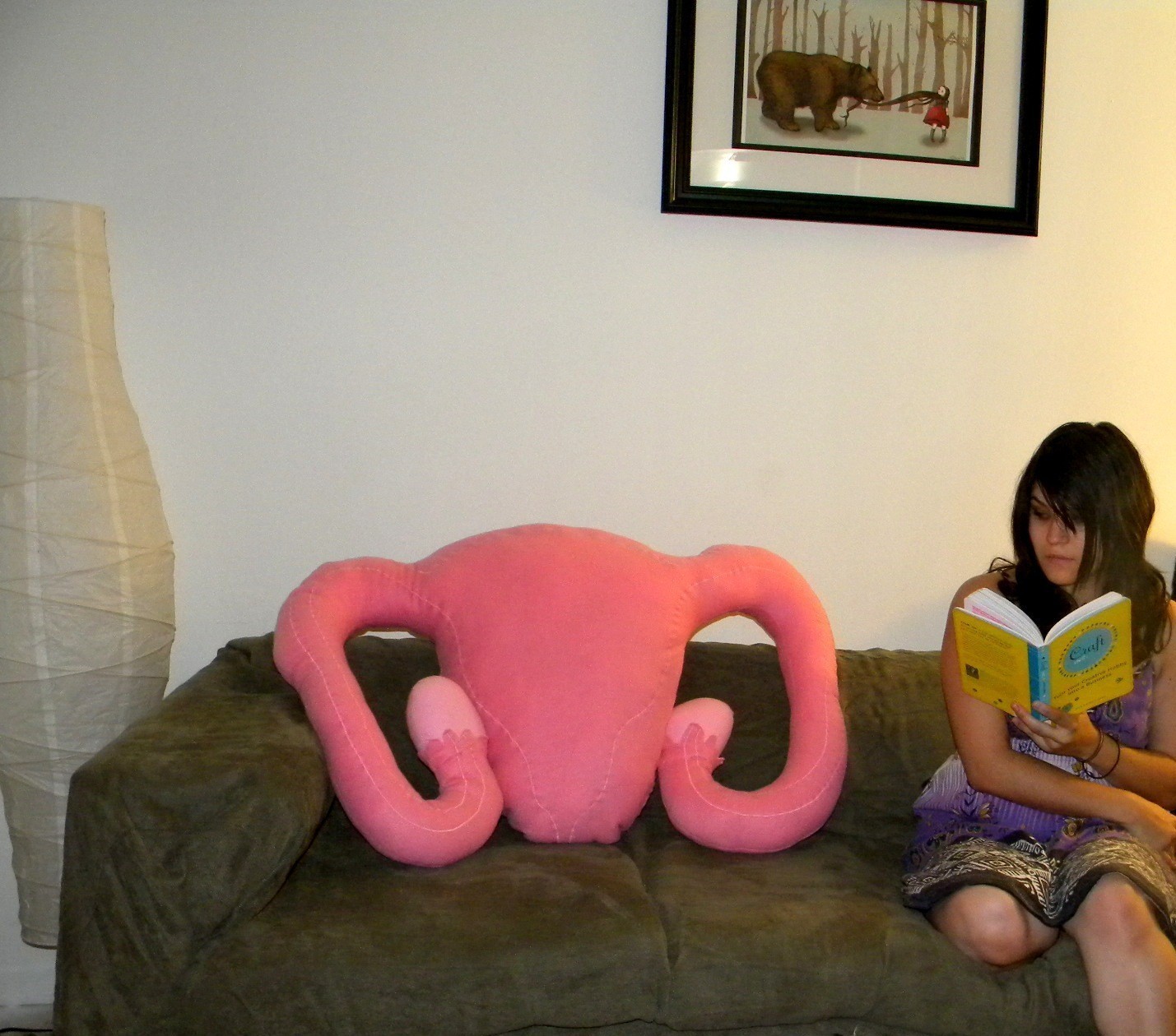 stuffed uterus pillow