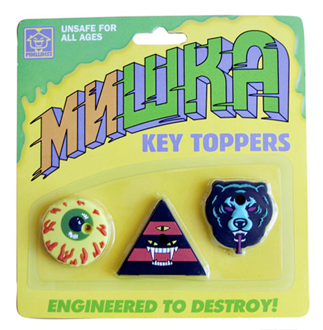 KeyTopper1 Mishka Key Toppers Accessories w/ Bear Mop, Keep Watch Eyeball, & More. All Engineered to Destroy!