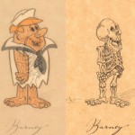 barney rubble skeleton drawing 150x150 Michael Paulus Skeletal System of Cartoons; Charlie Brown, Pokemon, Flintstones, Marvin Martian, Tweety Bird... LOONEY TUNES?!