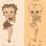 betty boop skeleton drawing 150x150 Michael Paulus Skeletal System of Cartoons; Charlie Brown, Pokemon, Flintstones, Marvin Martian, Tweety Bird... LOONEY TUNES?!