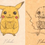 pickachu skeleton drawing 150x150 Michael Paulus Skeletal System of Cartoons; Charlie Brown, Pokemon, Flintstones, Marvin Martian, Tweety Bird... LOONEY TUNES?!