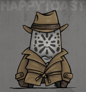watchmen rorschach mask costume artwork changing Cool Watchmen Rorschach Mask Animation w/ Face Palm Action from Happy Toast!