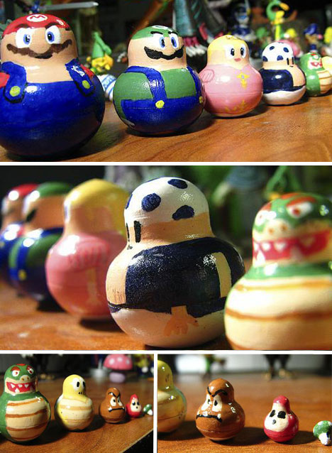 matryoshka nestiong dolls super mario world embraing modernity Super Mario World Matryoshka (Nesting) Dolls / Chess Playing Peices!