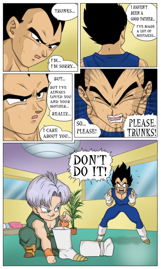 Please Don T Do It By Pallottili Dragon Ball Z Comic Strip Featuring Trunks And Vegeta