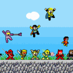 Marvel Megas by suzuran 150x150 DeviantARTist Suzuran Marvel Mega Man 8 bit Characters Art! Spider Man, Captain America, Silver Surfer, Night Crawler ...