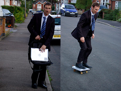 hackjob farley 01 Farley Vaughan from Leicester, England! W/ His Laptop Skateboard, Its Okay, Its A Dell!