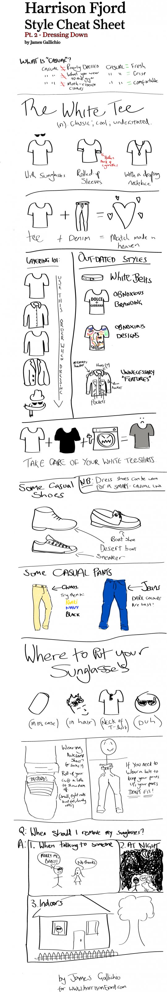 harrison fjord style cheat sheet by james gallichio part 2 dressing down Harrison Fjord Style Cheat Sheet by James Gallichio! Dressing Up & Down!