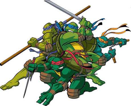 This time we have all four Teenage Mutant Ninja Turtles fighting each other 