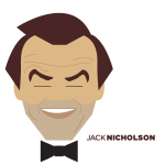 Jag Nagra 365 Minimalistic Portriats! Featuring Wolverine, jack_nicholson