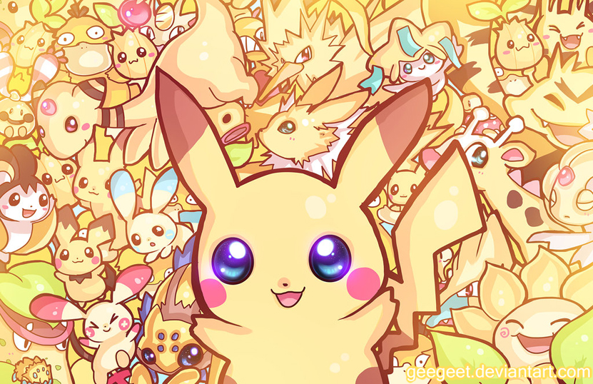 Darien Chen yellow party pokemon pikachu geegeet zapdos