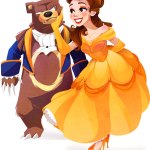 Disney Princess Illustrations by Kuitsuku, Featuring Brave's Merida, Tiana, Belle, Jasmine, Ariel, & Rapunzel3