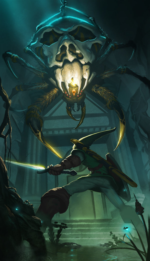 The Legend of Zelda Ocarina of Time Illustration by Asashi-Kami Called "Skulltula"!