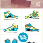cookie monster shoes Bobsmade jim henson nike dunks sesame street