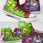 minish cap Bobsmade zelda nintendo link vaati gameboy ds acrylic paint faber castell canvas shoes