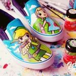 windwaker Bobsmade zelda link shoes paint nintendo acrylic gamecube wii