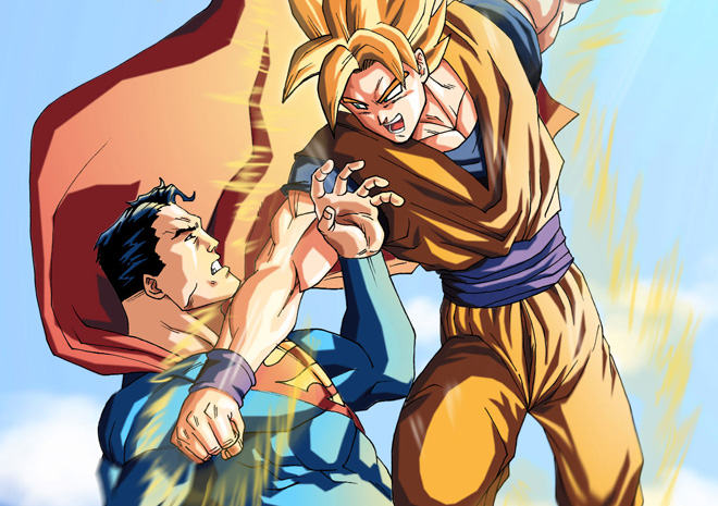 Goku vs. Superman Death Battle by ScrewAttack Freaturing MasakoX & It